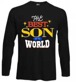 Лонгслів Best son in the world Чорний фото