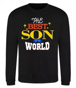 Свитшот Best son in the world Черный фото