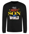 Свитшот Best son in the world Черный фото