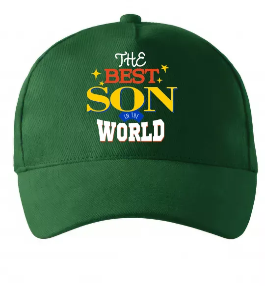 Кепка Best son in the world Темно-зеленый фото