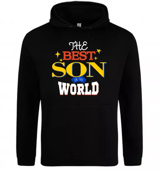 Чоловіча толстовка (худі) Best son in the world Чорний фото