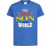 Дитяча футболка Best son in the world Яскраво-синій фото