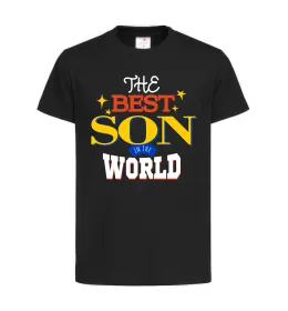 Дитяча футболка Best son in the world Чорний фото