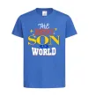 Детская футболка Best son in the world Ярко-синий фото