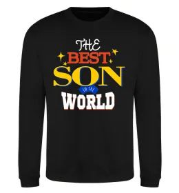 Свитшот Best son in the world Черный фото