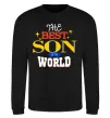 Світшот Best son in the world Чорний фото