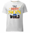 Мужская премиум футболка Best son in the world Белый фото