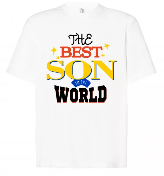 Футболка Оверсайз Best son in the world Белый фото