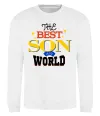 Свитшот Best son in the world Белый фото