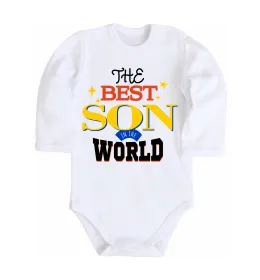 Детский боди Best son in the world Белый фото