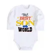 Детский боди Best son in the world Белый фото