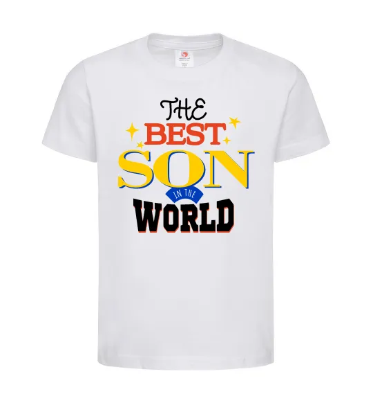 Детская футболка Best son in the world Белый фото