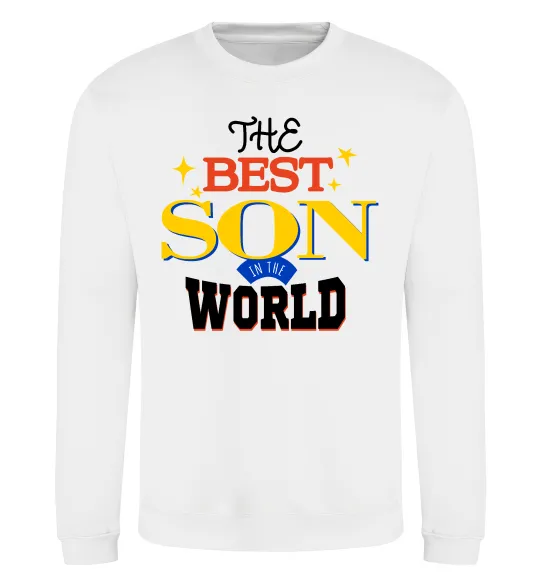 Світшот Best son in the world Білий фото