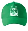 Кепка Son you are my hero Зеленый фото