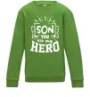 Детский Свитшот Son you are my hero Лаймовый фото