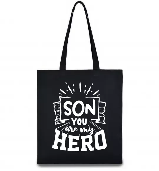 Эко-сумка Son you are my hero Черный фото