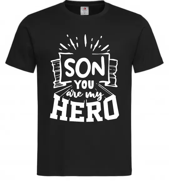 Чоловіча футболка Son you are my hero Чорний фото