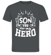 Чоловіча футболка Son you are my hero Графіт фото