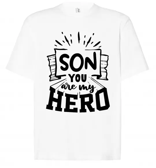 Футболка Оверсайз Son you are my hero Білий фото