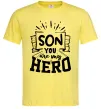 Чоловіча футболка Son you are my hero Лимонний фото