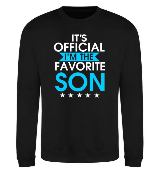 Світшот Official favorite son Чорний фото