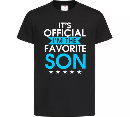Детская футболка Official favorite son Черный фото