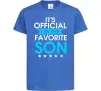 Детская футболка Official favorite son Ярко-синий фото