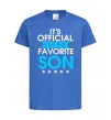 Дитяча футболка Official favorite son Яскраво-синій фото