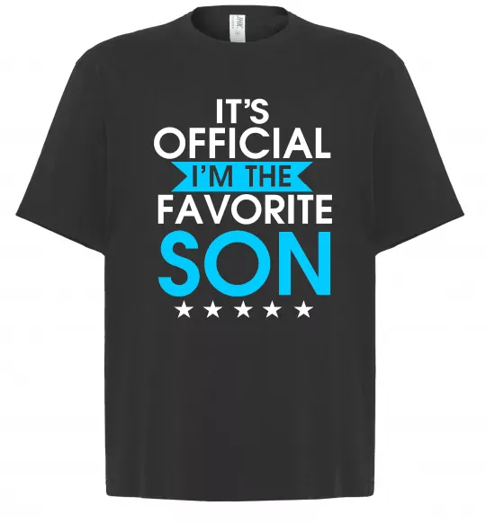 Футболка Оверсайз Official favorite son Черный фото