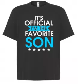 Футболка Оверсайз Official favorite son Чорний фото
