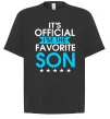 Футболка Оверсайз Official favorite son Черный фото