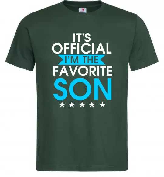 Мужская футболка Official favorite son Темно-зеленый фото