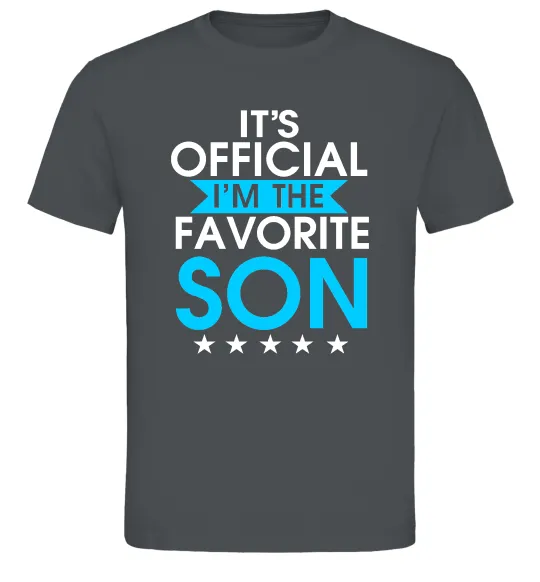 Мужская футболка Official favorite son Графит фото