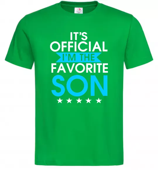 Мужская футболка Official favorite son Зеленый фото