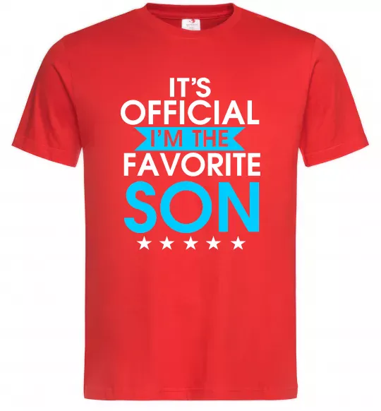 Мужская футболка Official favorite son Красный фото