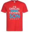 Мужская футболка Official favorite son Красный фото