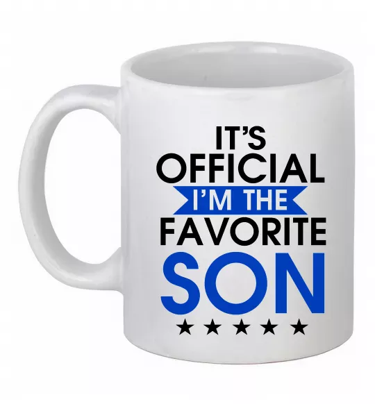 Чашка керамическая Official favorite son Белый фото