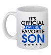 Чашка керамическая Official favorite son Белый фото