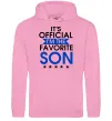 Чоловіча толстовка (худі) Official favorite son Рожевий фото