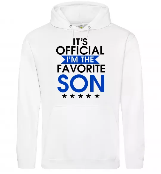 Чоловіча толстовка (худі) Official favorite son Білий фото