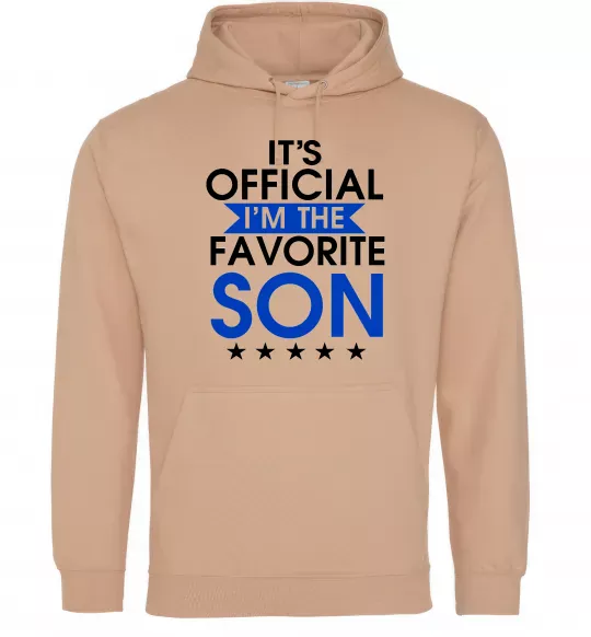 Чоловіча толстовка (худі) Official favorite son Пісочний фото