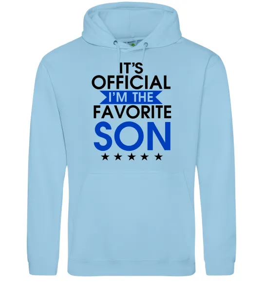 Чоловіча толстовка (худі) Official favorite son Блакитний фото
