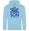 Чоловіча толстовка (худі) Official favorite son Блакитний фото