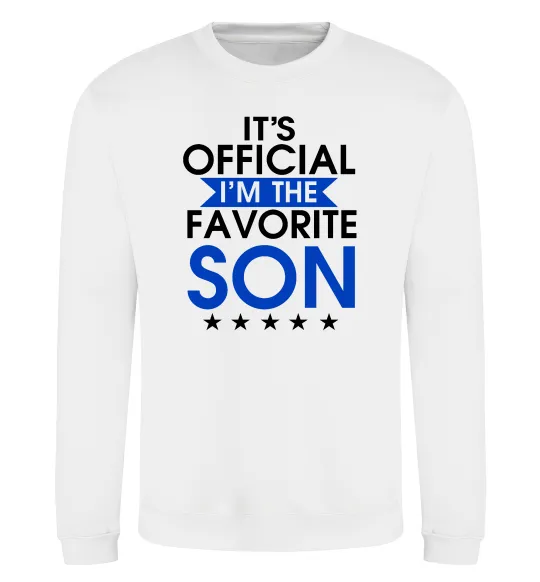 Світшот Official favorite son Білий фото