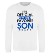 Світшот Official favorite son Білий фото