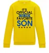 Дитячий світшот Official favorite son Сонячно жовтий фото