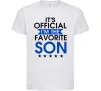 Детская футболка Official favorite son Белый фото