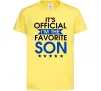 Детская футболка Official favorite son Лимонный фото