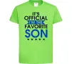 Детская футболка Official favorite son Лаймовый фото