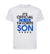 Дитяча футболка Official favorite son Білий фото